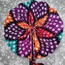 African Print Hand Fan 