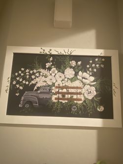 Farmhouse Truck Floral Wall Art