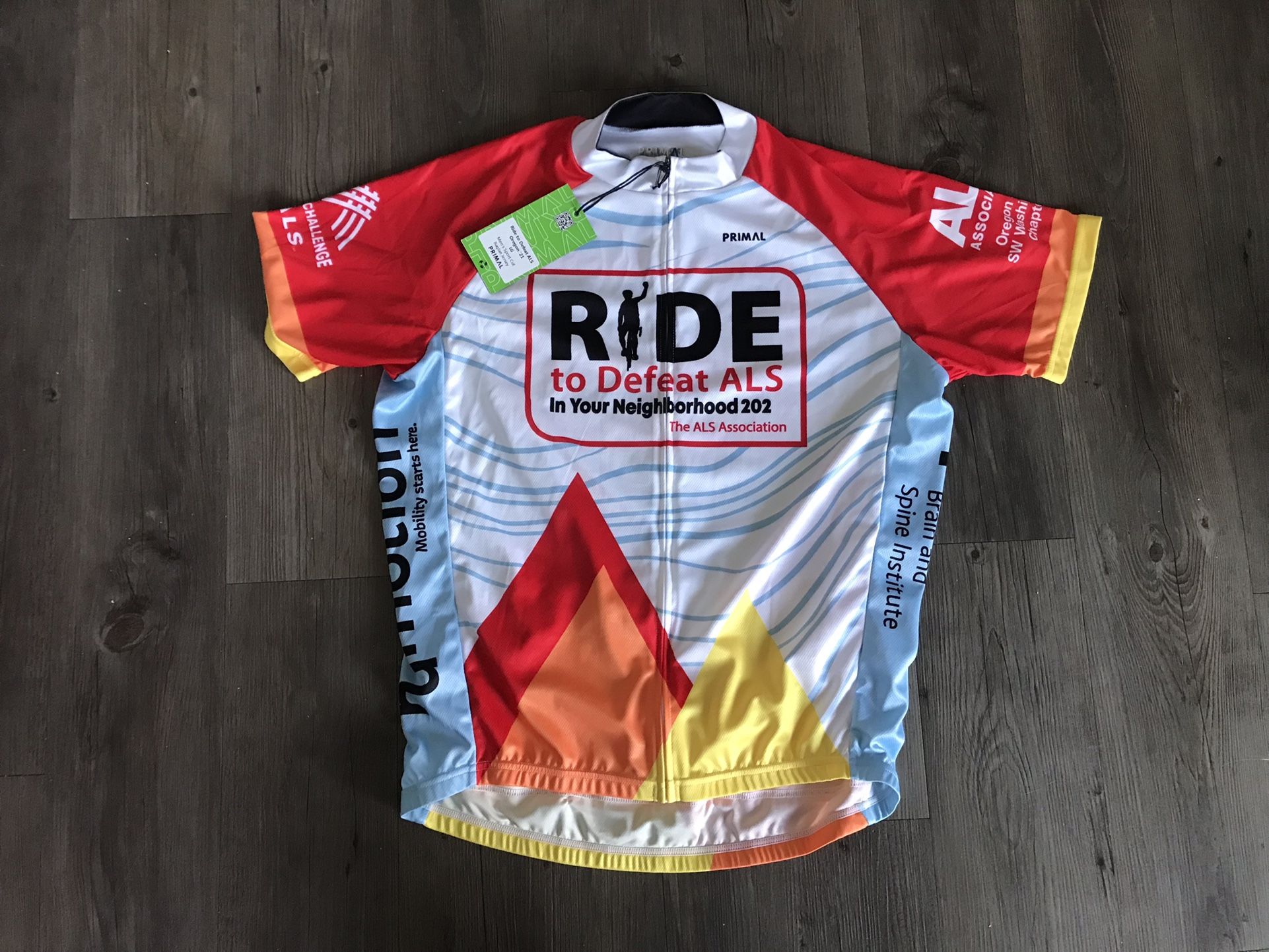 NWT Ride To Defeat ALS Cycling Jersey - Large
