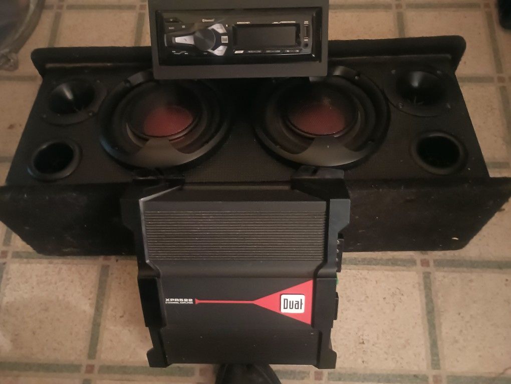 For Sale: Car Audio Bundle – Subwoofer, Stereo, and Amp –