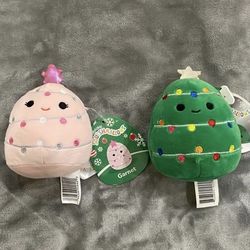 Squishmallow Christmas Trees - Garnet and Carol NWT