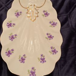 Violets By Winterling Bavaria Trinket Dish