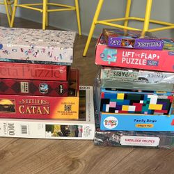 Puzzles And Catan And Kid Bingo 