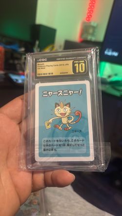 Meowth CGC 10 Pristine Pokémon Old Maid Card 2019 JPN