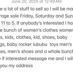 Garage Sale