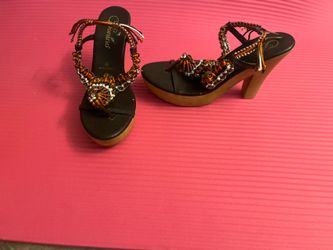 Brown/burnt orange bonino heel size 9