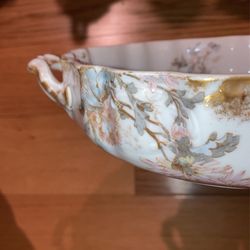 Double Handle Haviland Limoges Serving Bowl