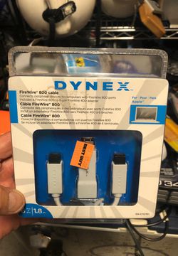 6’ Dynex FireWire cable 800
