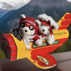 1987 Vtg Santa Bear Express 3ft Cardboard Plane No Propeller Mr Santabear