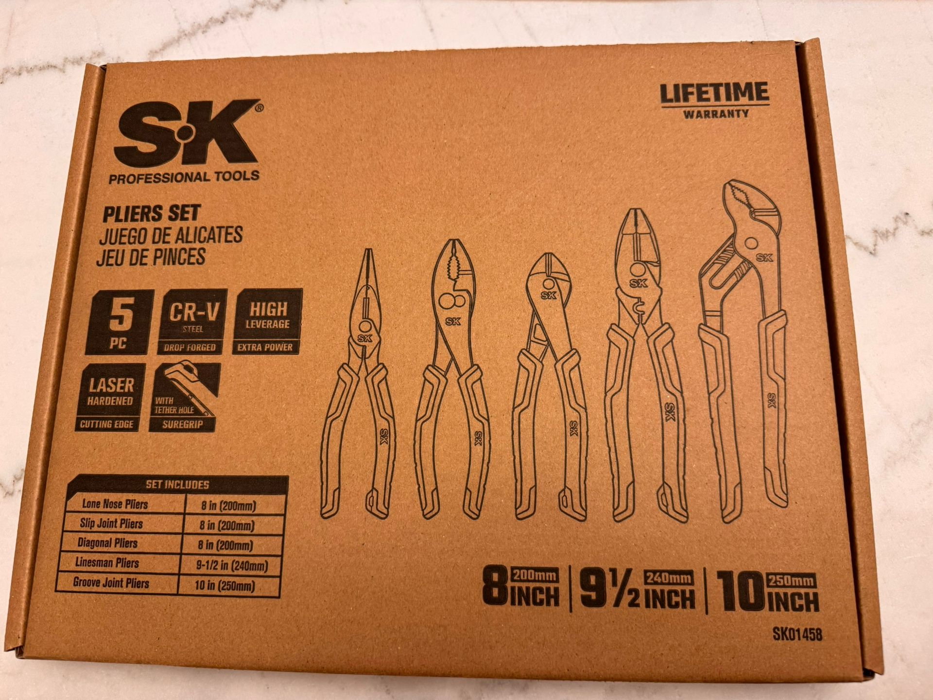 SK TOOLS 5PC Plier Set