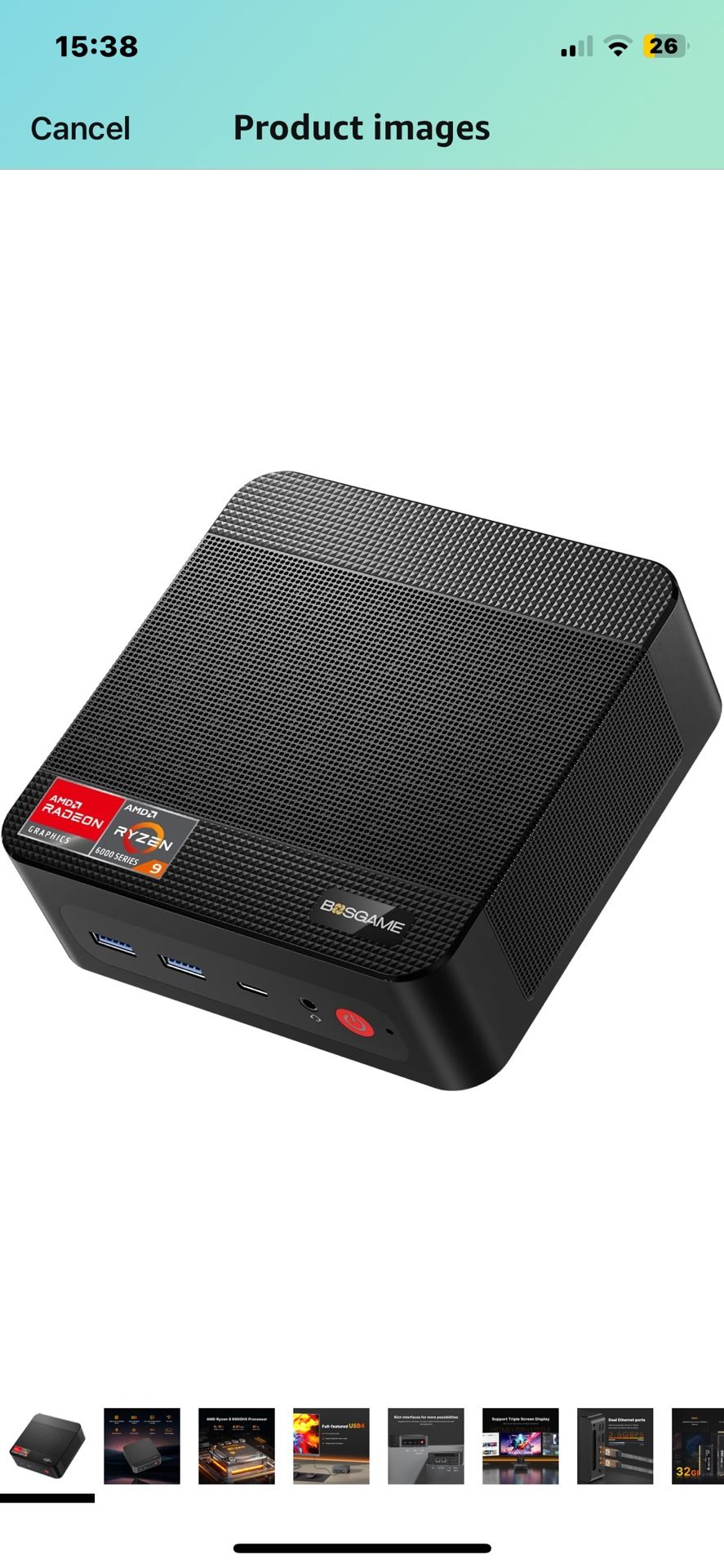 Gaming Mini Pc Ryzen 9 6900HX【Dual 2.5GbE LAN】 P3 Mini Computers Equiped Radeon 680M GPU 2400Mhz 32GB DDR5 & 1TB SSD, Wi-Fi 6E, BT5.2, USB 4(40Gbps), 