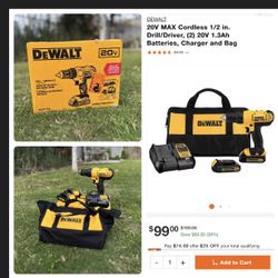 Dewalt Drill 20v Cordless 