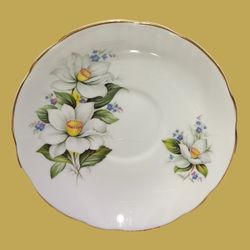 Vintage Regency Bone China Floral Saucer