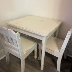 Kids Table And Two Chairs 