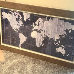 World Map Framed Picture 