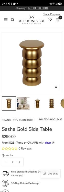 Sasha gold side table