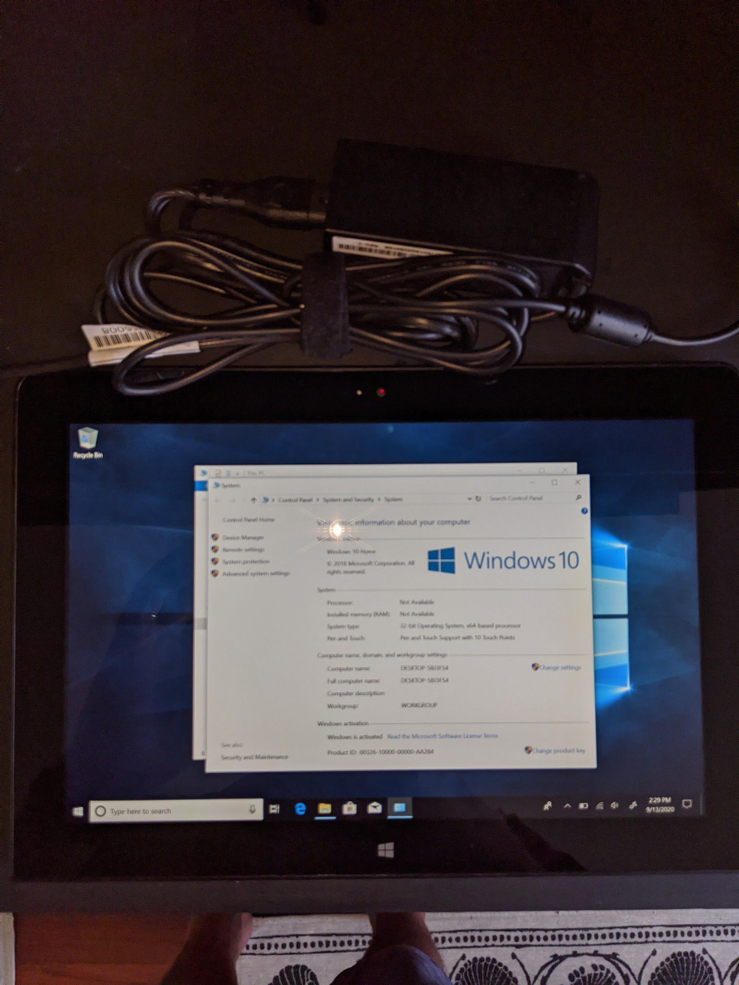 Lenovo Thinkpad Tablet 2 Windows 10 Home