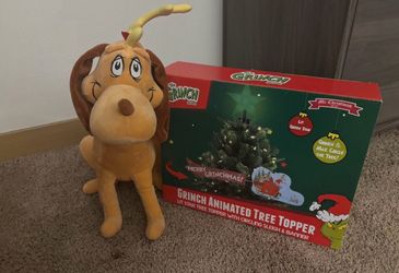 Grinch Tree Topper And Max Plush