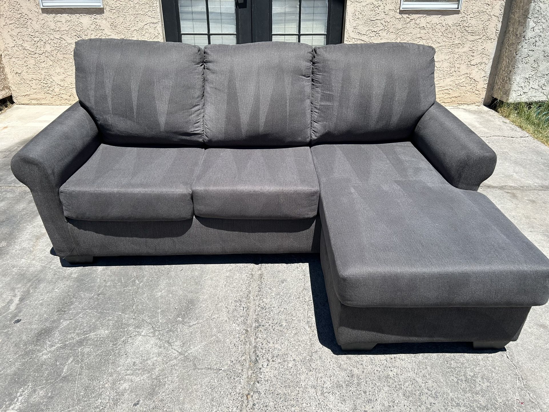 Gray Reversible Chaise Sectionals Sofa Couch