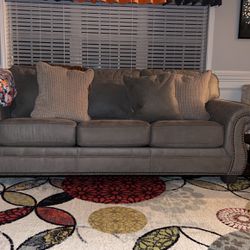 Practically Brand New Ashley Couch , Loveseat And Oversized Chair With Otto