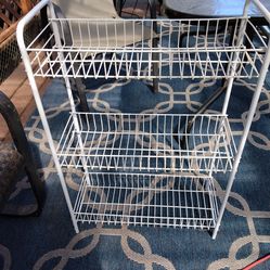 Three tier wire shelf