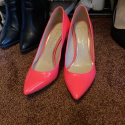 Neon Pink Heels 6.5