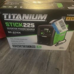 TITANIUM Stick 225 Inverter Welder with Electrode Holder