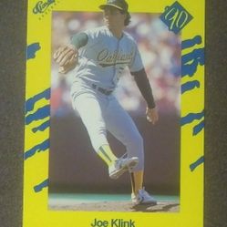 1990 Classic Joe Klink Oakland Athletics A's #T26 Baseball Card Vintage Collectible Trading Sports MLB Major League Pro