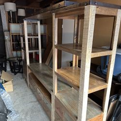 Media Center Furniture Set - Solid Wood 