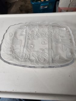 Gently Used Mikasa Vintage Studio Nova " Winter Rose" 3 Part Rectanglular Divided Relish Dish