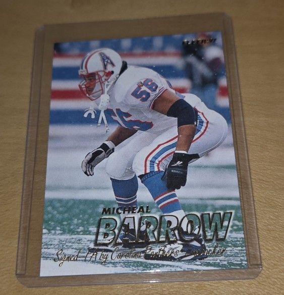 1997 Fleer Micheal Barrow Carolina Panthers #405 Houston Oilers