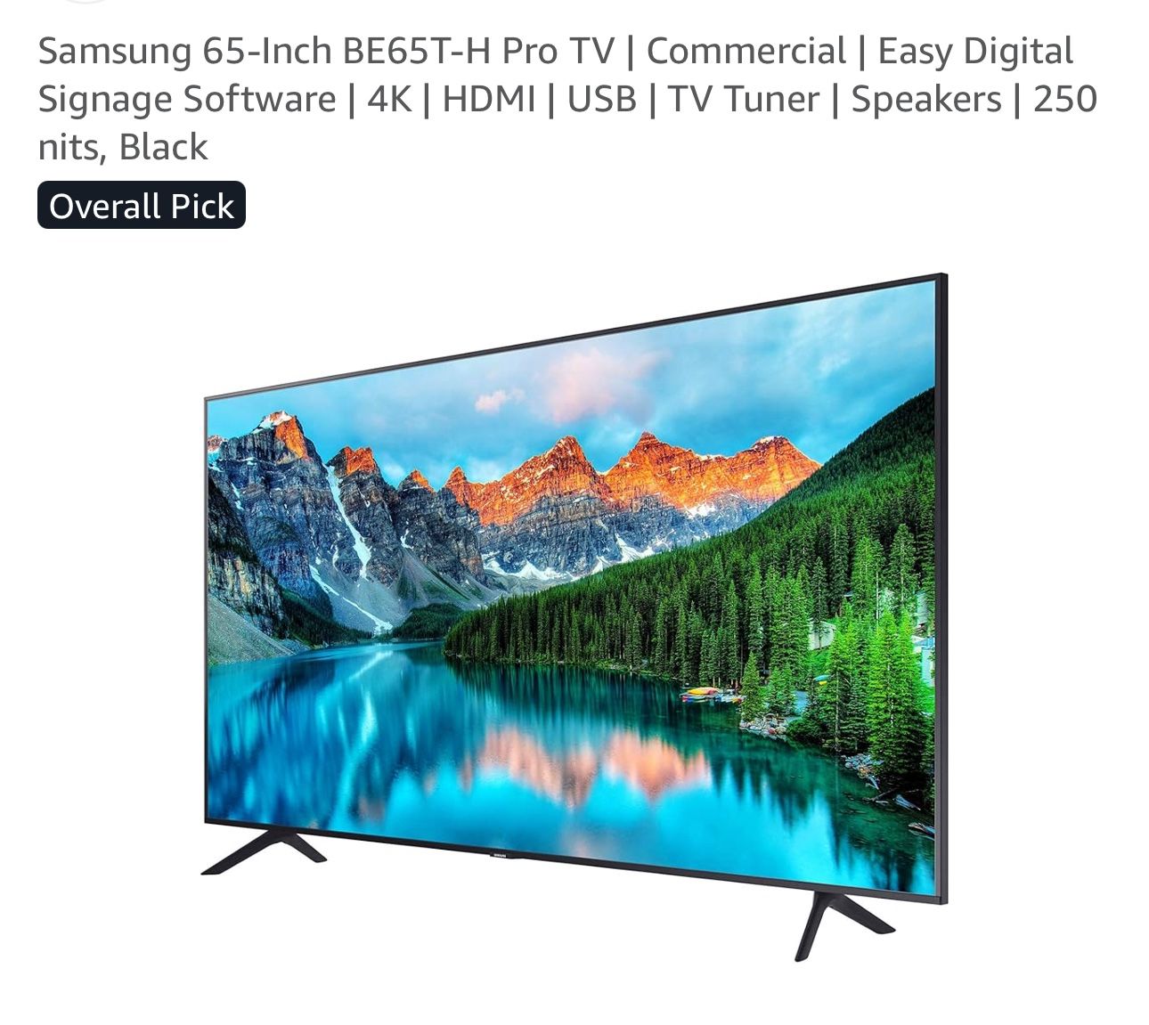 Samsung 65-Inch BE65T-H Pro TV |