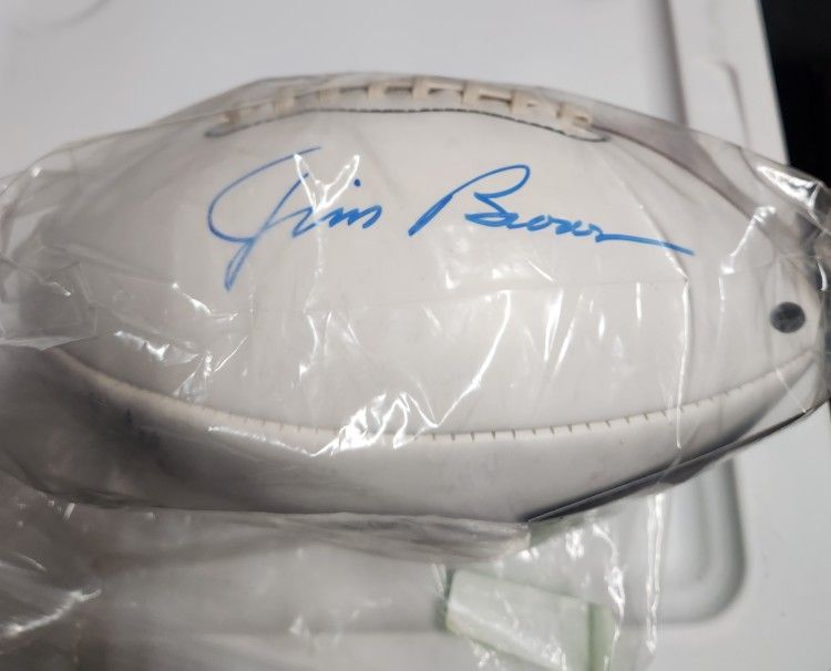 Jim Brown & Otto Graham Autographed Football