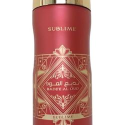 Lattafa Bade'E Al Oud Sublime Perfumed Deo Spray for Unisex, 6.67 Ounce