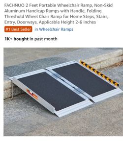 12” portable wheelchair ramp / weighs only 10.8lbs / 800lb weight capacity