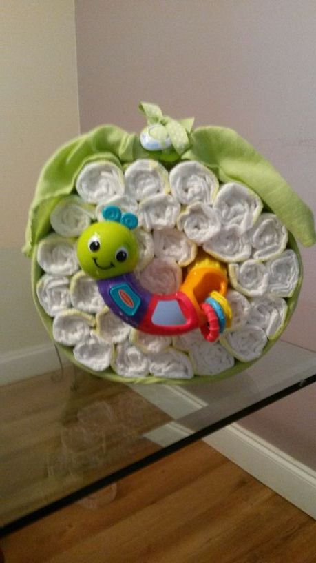 Green Apple Diaper cake