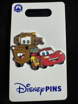 Disney Pixar Cars Pin – Lightning McQueen & Mater Authentic Disney Parks