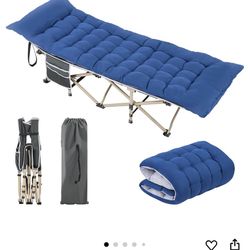 Yaheetech Folding Camping Cot Portable Outdoor Bed for Adults w/Mat & Storage Bag & Carry Bag, 