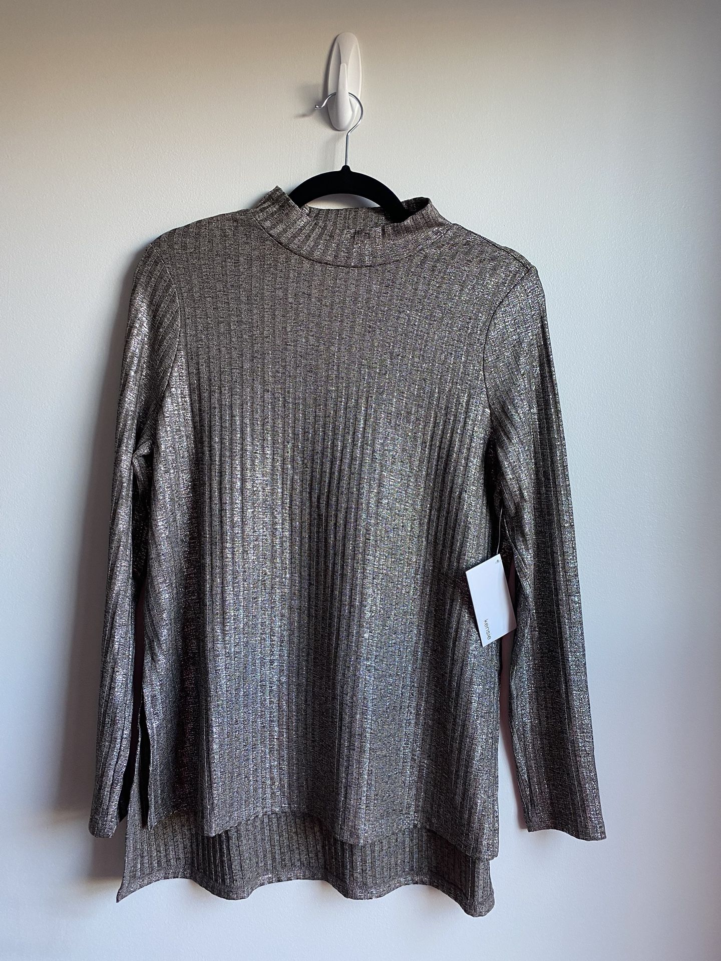 Kenzie Silver Long Sleeve Top