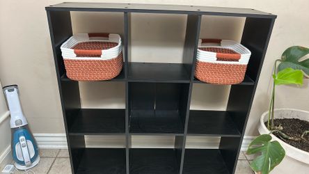 Black Wooden Toy Organizer, Book Shelf, Shoe Rack