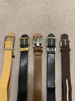 Bundle of 5 Women's Fashion Belts - Great Variety