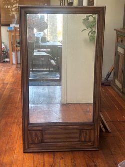 Vintage mirror in solid wood frame