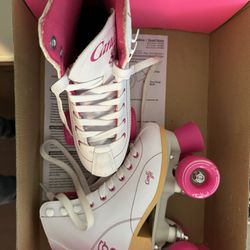 Pink and White Candy Grl Roller Skates Women’s size 3