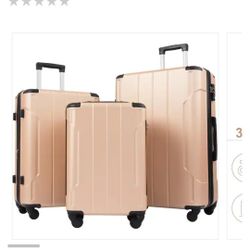ABS Spinner Suitcase Hardshell Luggage Sets in Champagne20in24in28in