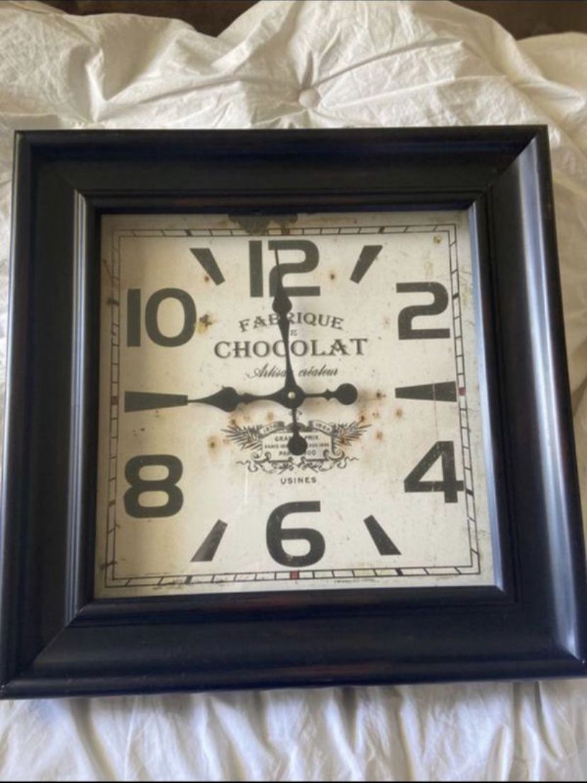 Square Metal Frame Clock