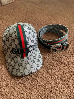 Gucci hat and belt