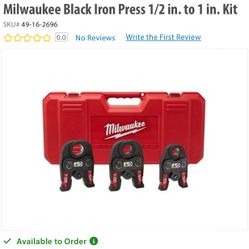 Milwaukee black iron Press 1/2 in to 1 in. Jaw Kit