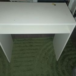White Table Has A Small Burn