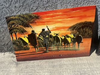Painting Maasai art from East Africa