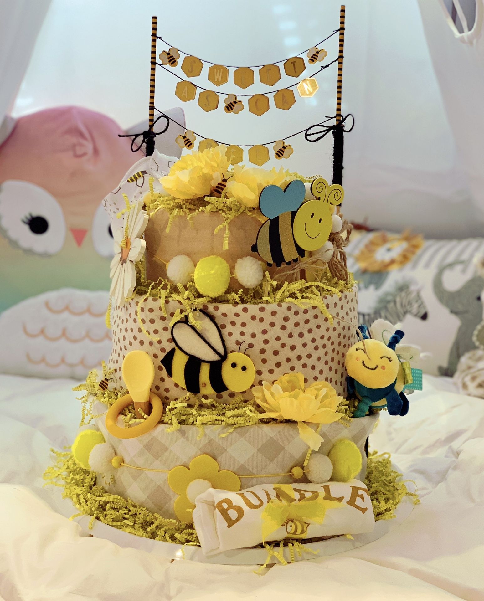Bumble Bee Diaper Cake 🐝